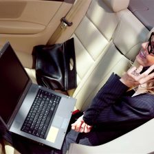 business woman with laptop